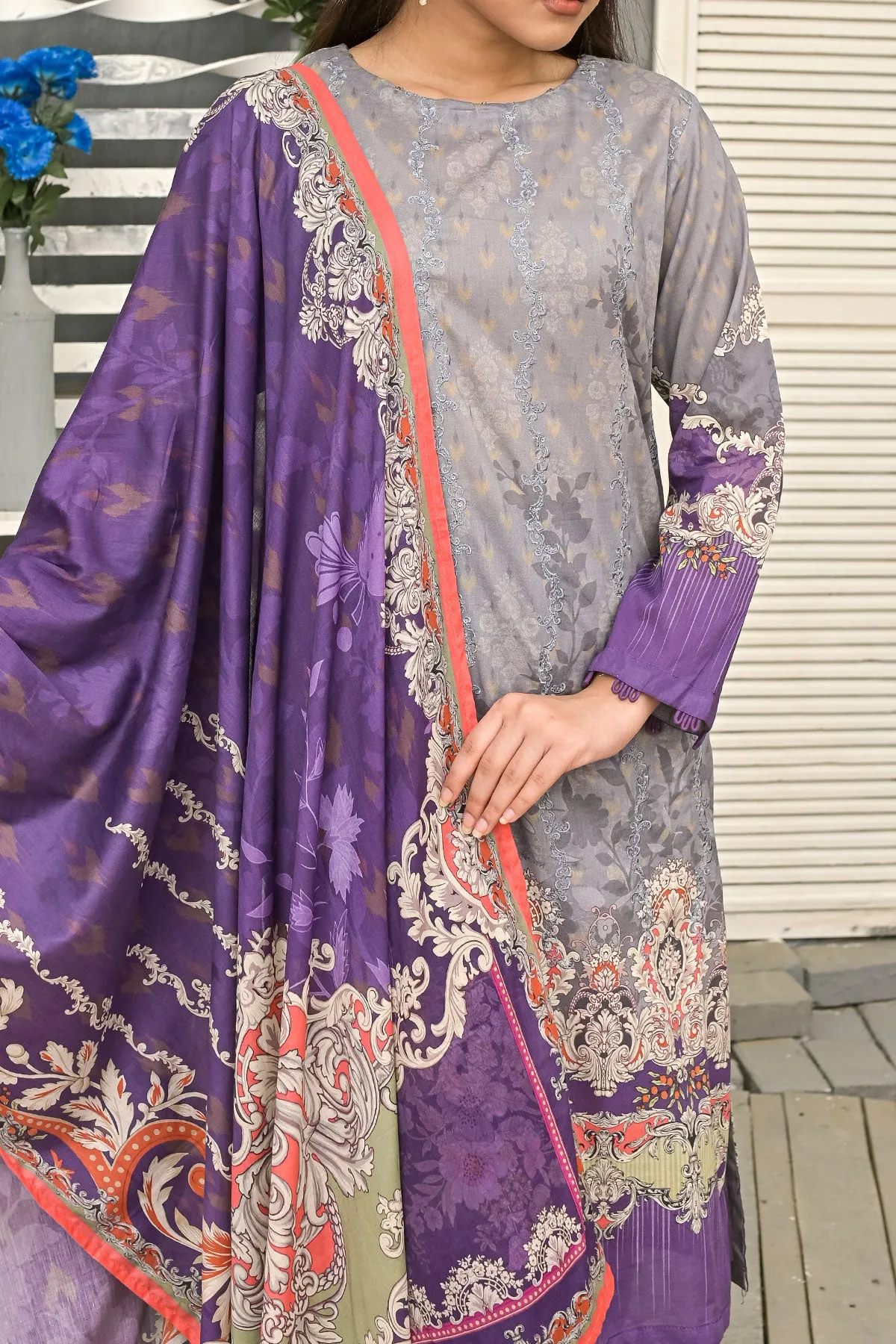 3 PIECE DIGITAL PRINT LAWN| DPC-254