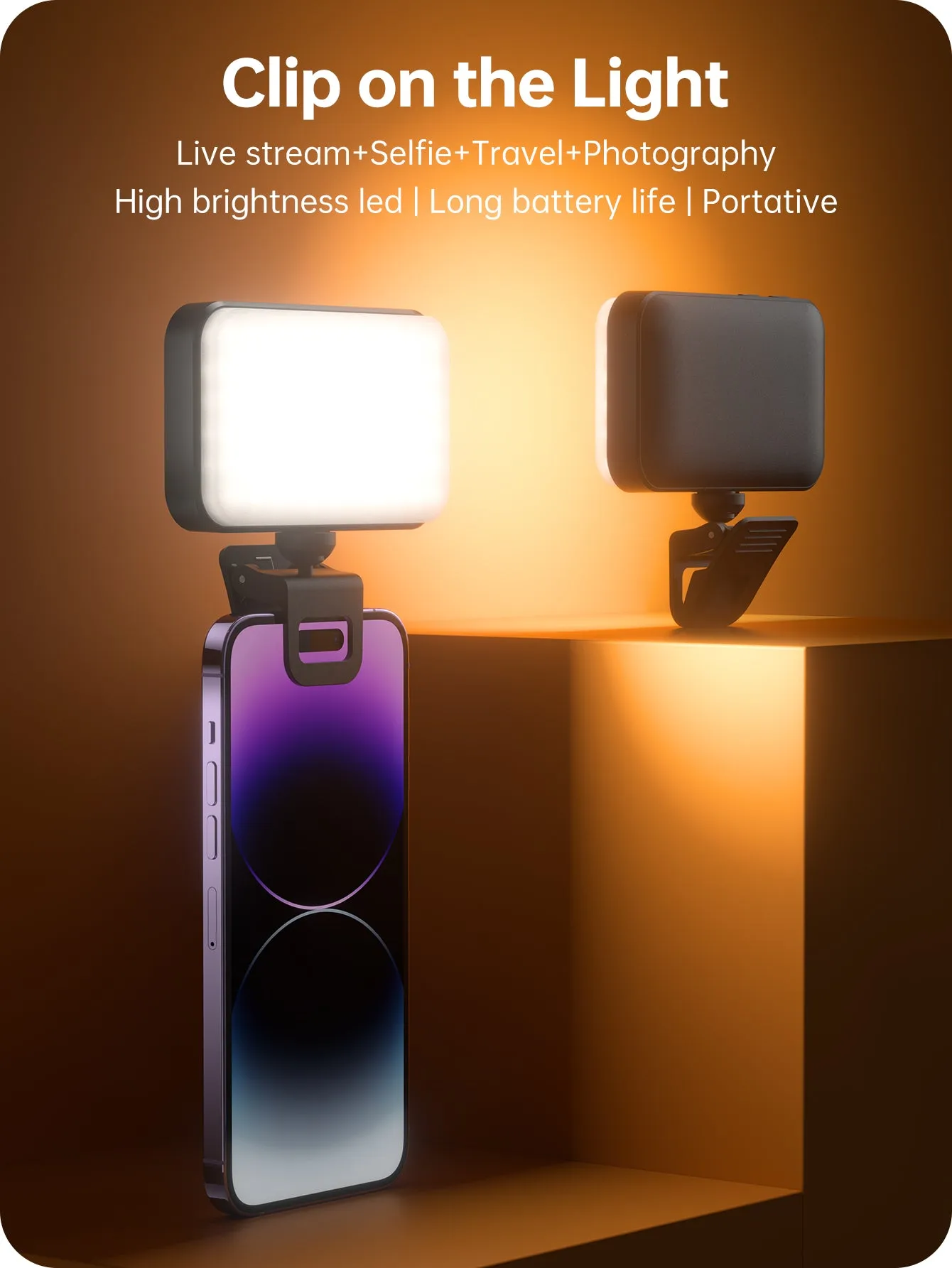 66 LED High Power Rechargeable Clip Fill Video Light