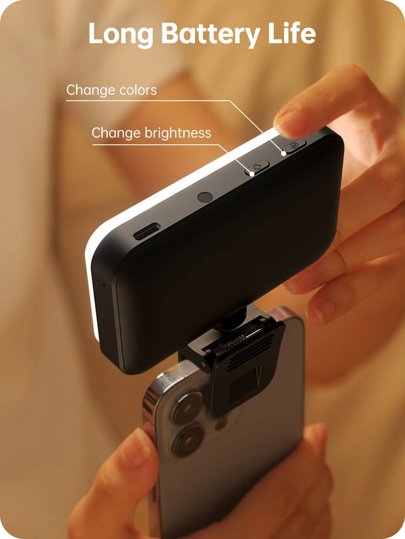 66 LED High Power Rechargeable Clip Fill Video Light