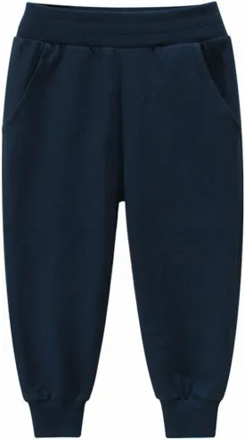 Baby Boys Sweatpants Toddlers Cotton Pull On Jogger Pants Kids Elastic Waist Stretch Pants School Uniform Pants