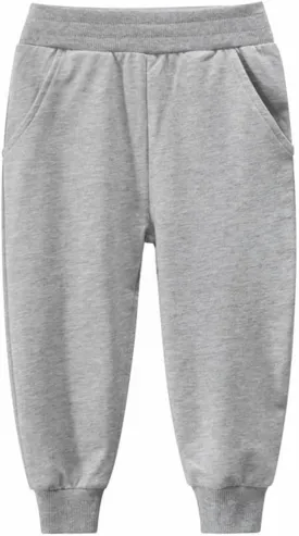 Baby Boys Sweatpants Toddlers Cotton Pull On Jogger Pants Kids Elastic Waist Stretch Pants School Uniform Pants