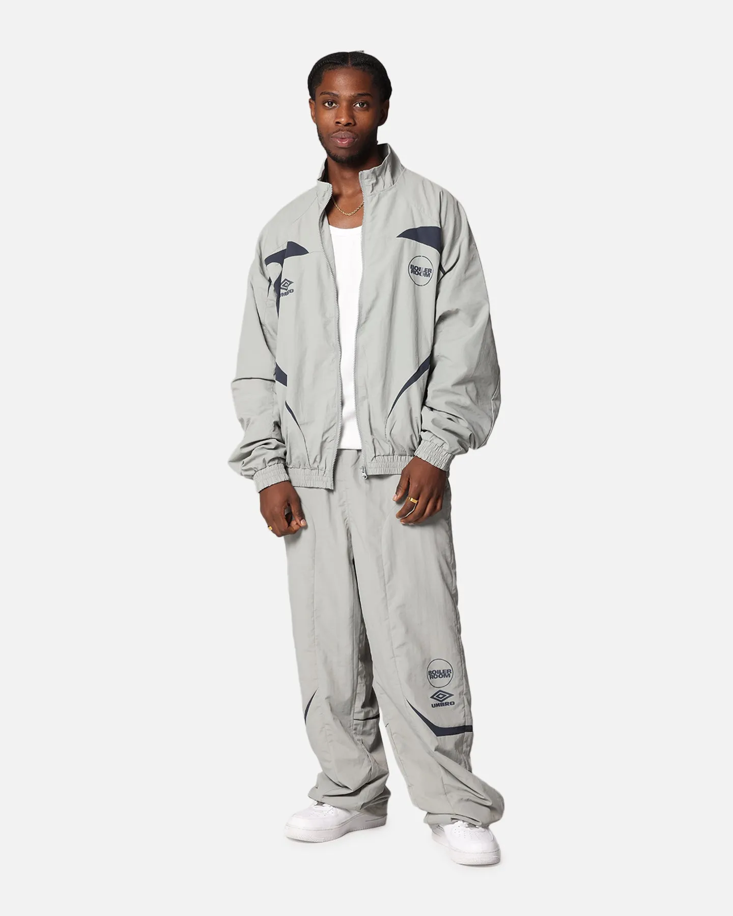 Boiler Room X Umbro Shell Track Jacket Grey