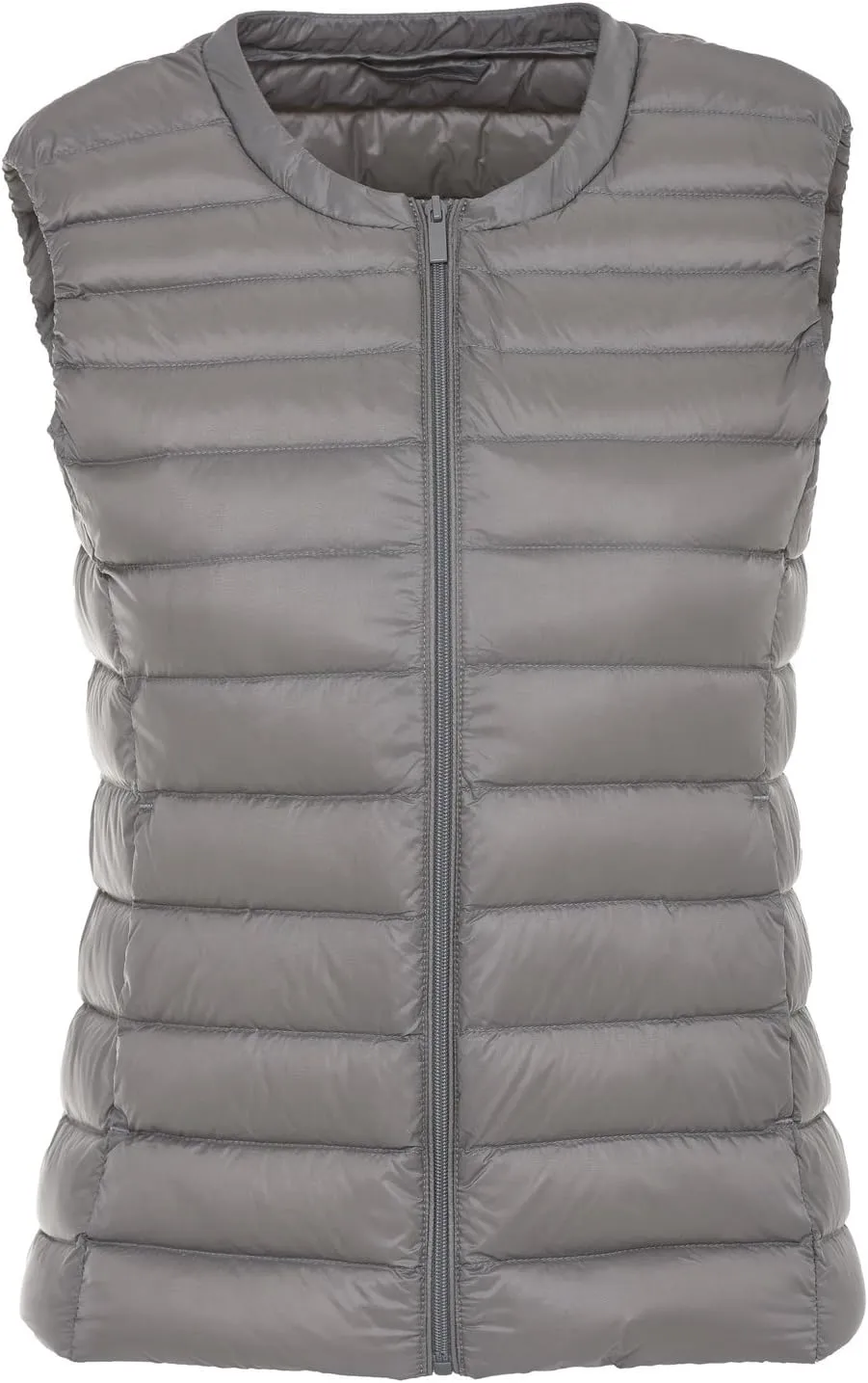 CHARTOU Women's Winter Ultralight Collarless Outdoor Puffer Down Short Vest Waistcoat