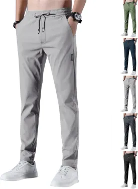Glide Pants Men Lightweight Pull On Stretch Active Pants Palcomfy Quick Dry Water Resistant Hiking Pant with Pockets