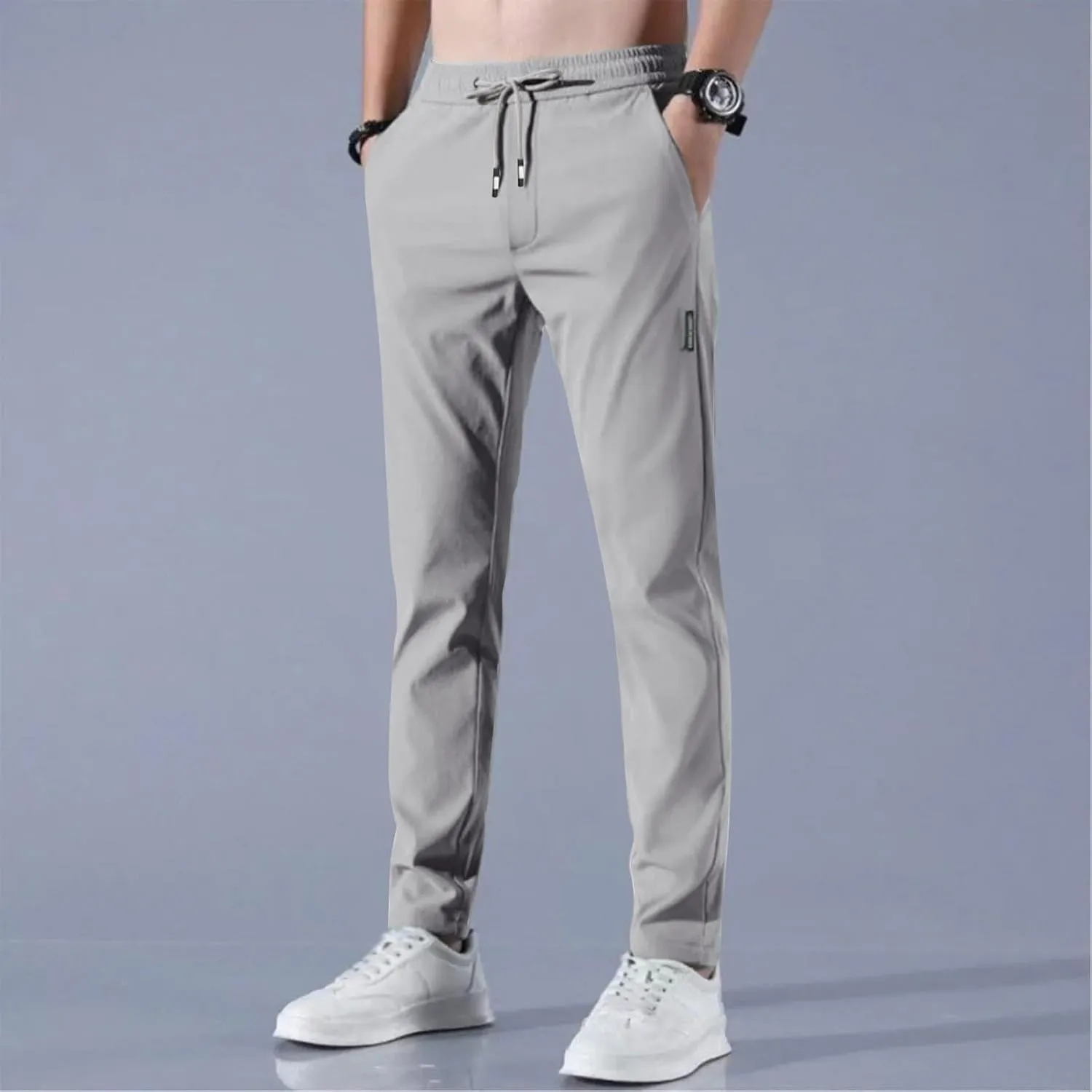 Glide Pants Men Lightweight Pull On Stretch Active Pants Palcomfy Quick Dry Water Resistant Hiking Pant with Pockets