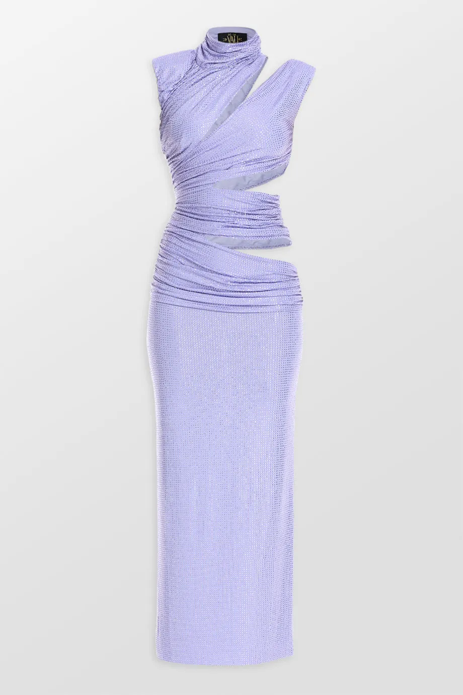 Hotfix Jersey Maxi Dress With Split Cut Outs