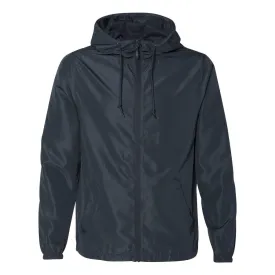 Independent Trading Co. Unisex Lightweight Windbreaker Full-Zip Jacket Classic Navy
