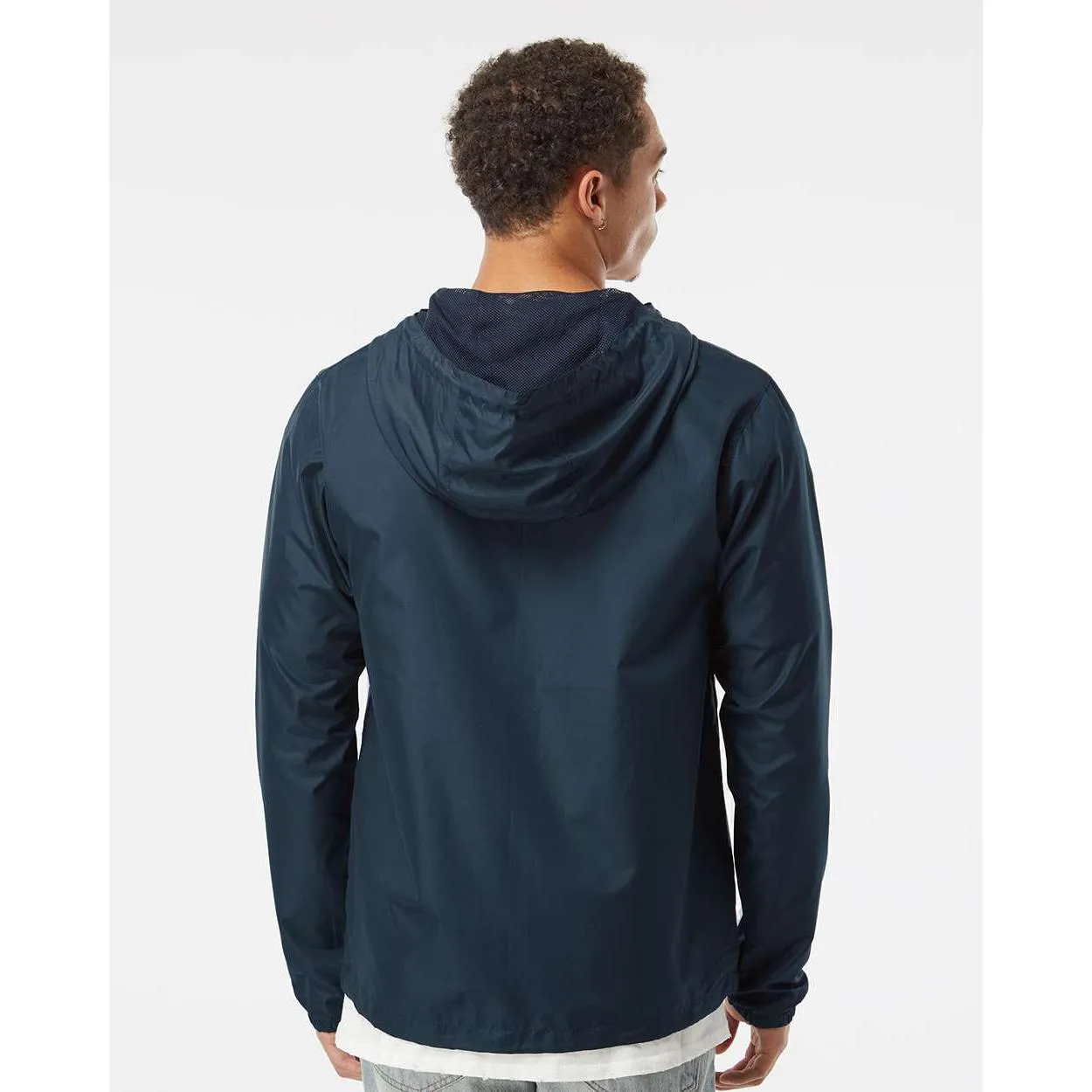 Independent Trading Co. Unisex Lightweight Windbreaker Full-Zip Jacket Classic Navy