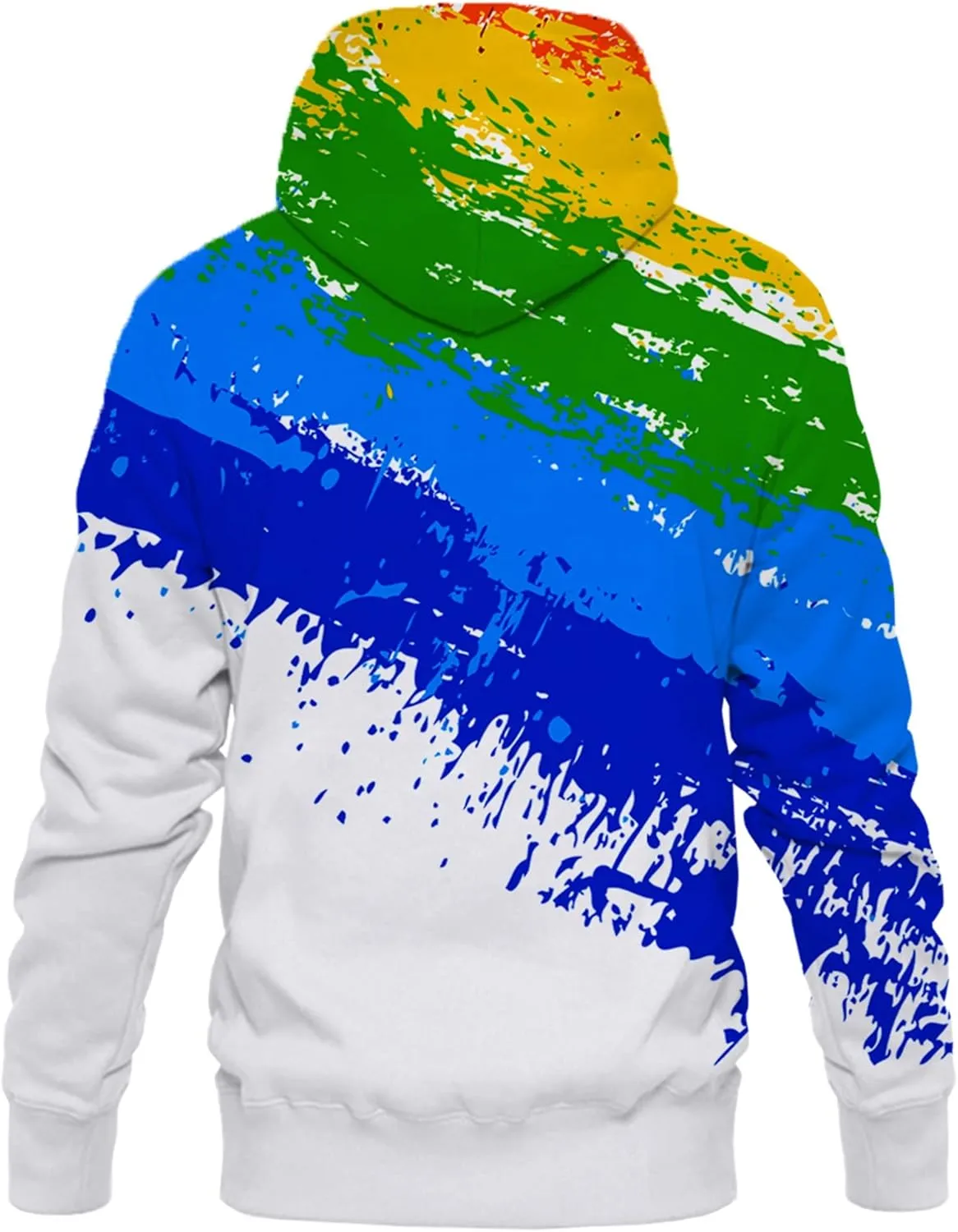Linnhoy Unisex 3D Printed Hooded Sweatshirt Casual Pullover Hoodie with Big Pockets