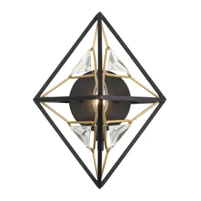 Marcia 353W01MBFG 1-Light Wall Sconce - Matte Black/French Gold