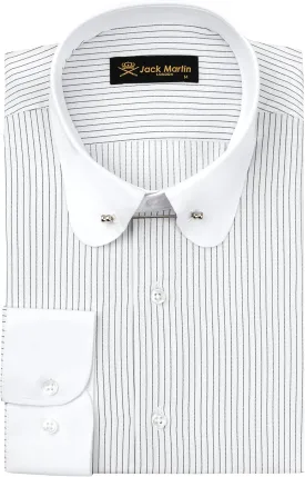 Men's Club Collar Dress Shirt with Pin Collar Bar | Long Sleeve | Button-Up Stylish Formal