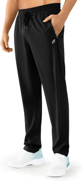 Mens Lightweight Joggers Stretch Tapered Joggers with Zipper Pockets Athletic Pants for Workout, Jogging, Running