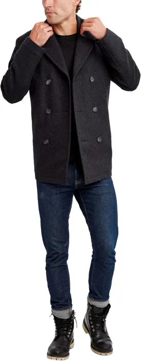 Nautica Men's Peacoat Wool Blend Double Breasted Winter Trench Coat