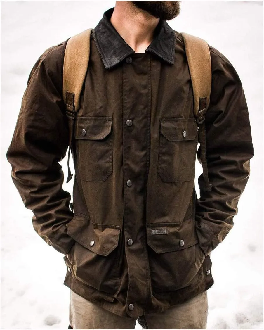 OUTBACK TRADING Men's 2146 Gidley Waterproof Breathable Fully Lined Cotton Oilskin Western Jacket