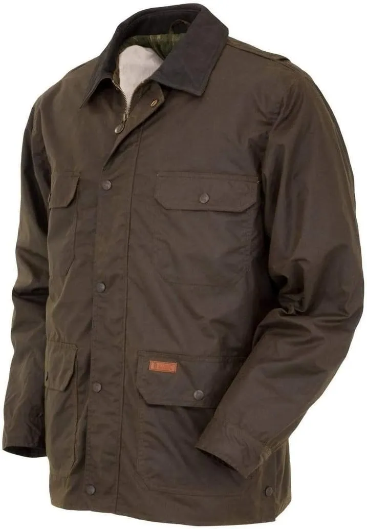 OUTBACK TRADING Men's 2146 Gidley Waterproof Breathable Fully Lined Cotton Oilskin Western Jacket