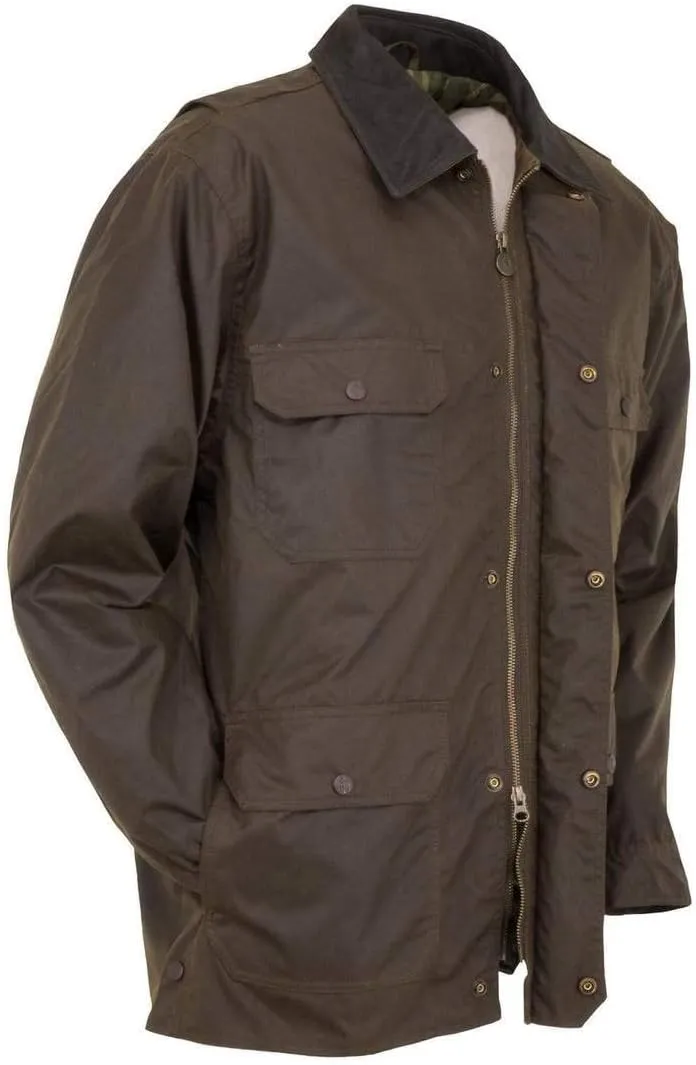 OUTBACK TRADING Men's 2146 Gidley Waterproof Breathable Fully Lined Cotton Oilskin Western Jacket
