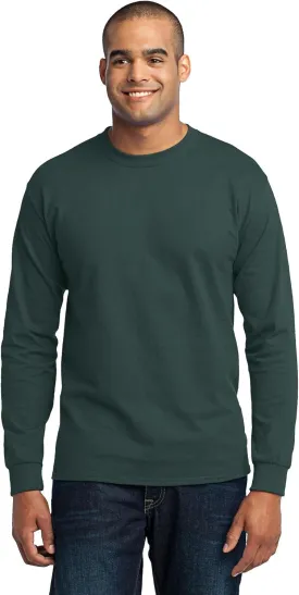 Port & Company Men's Tall Long Sleeve 50/50 Cotton/Poly T Shirt