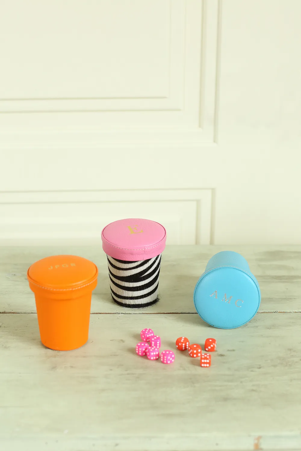 Regency Dice Cup in Zebra Print
