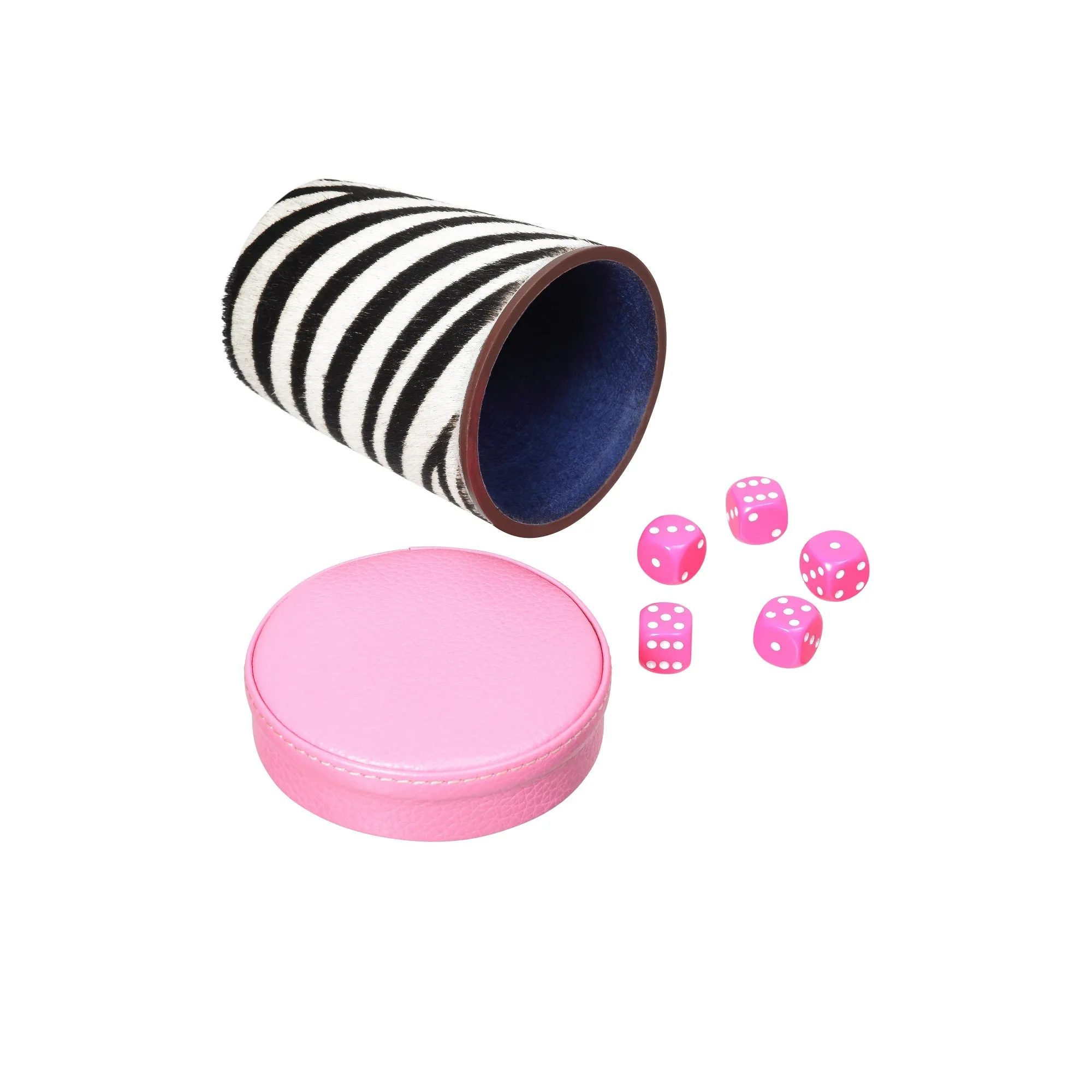 Regency Dice Cup in Zebra Print