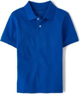 The Children's Place boys Uniform Pique Polo Shirt, Renew Blue, M 7 8 US