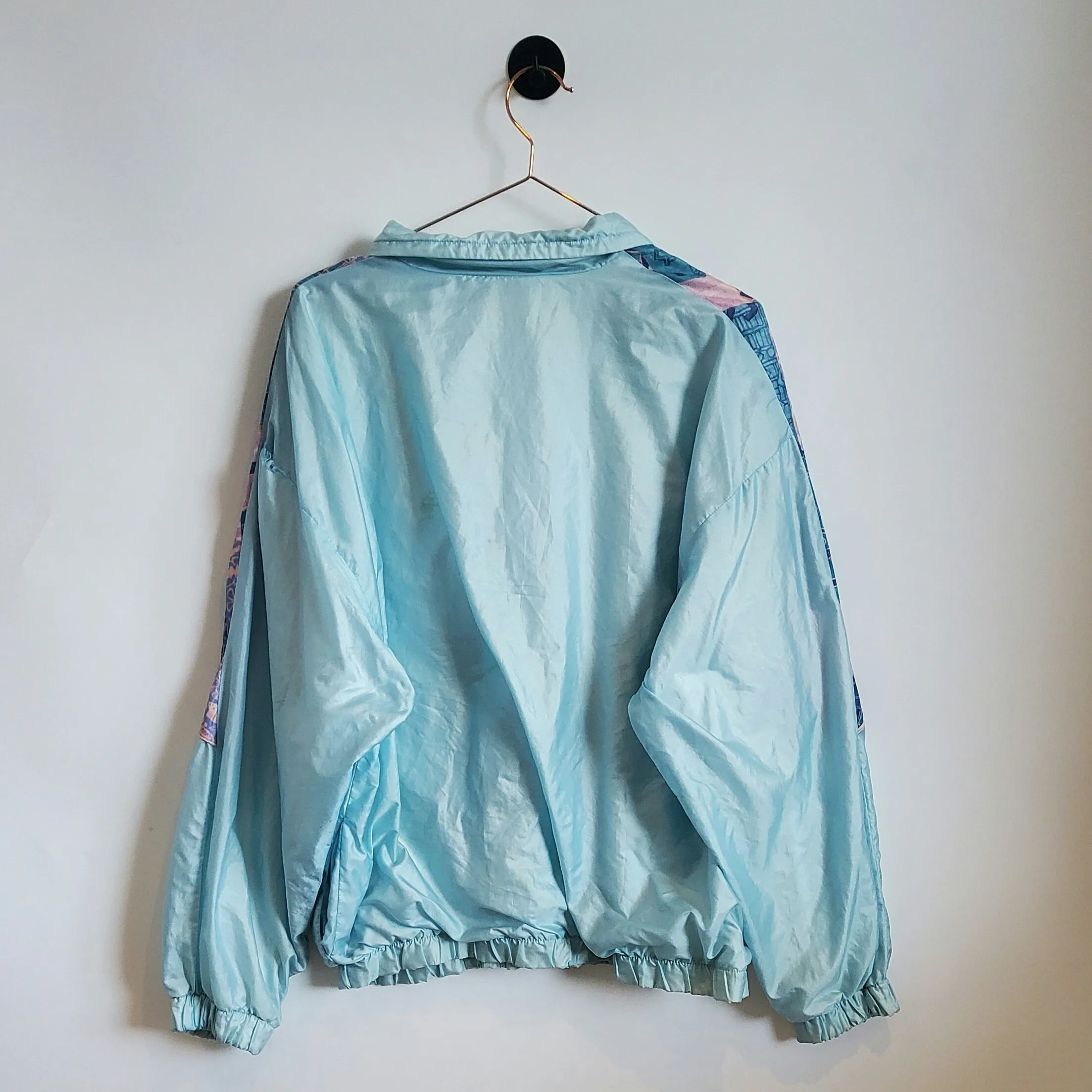 Vintage 90s Funky Print Windbreaker Jacket | Size 14