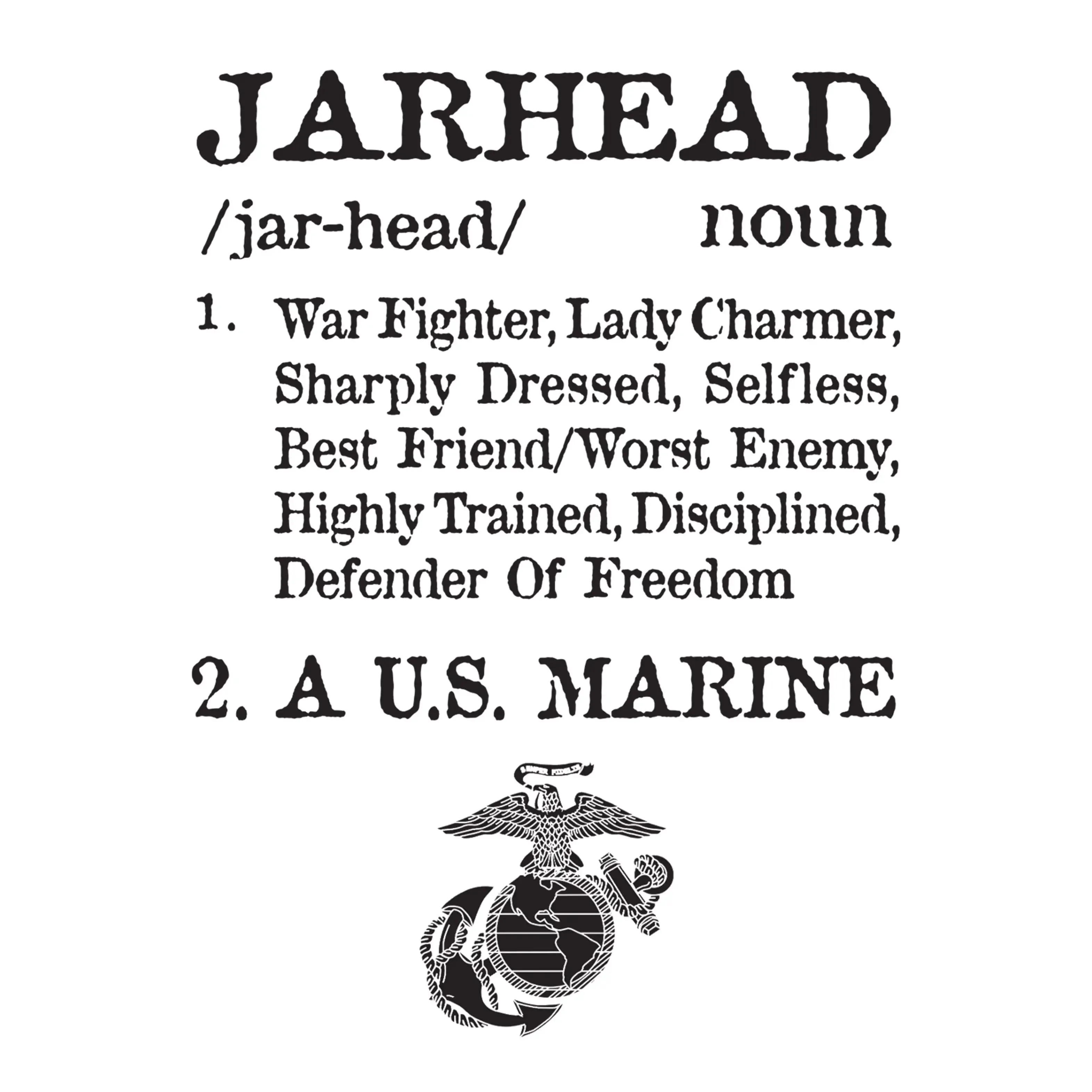 Vintage Jarhead 2-Sided Olive Drab Performance Tee