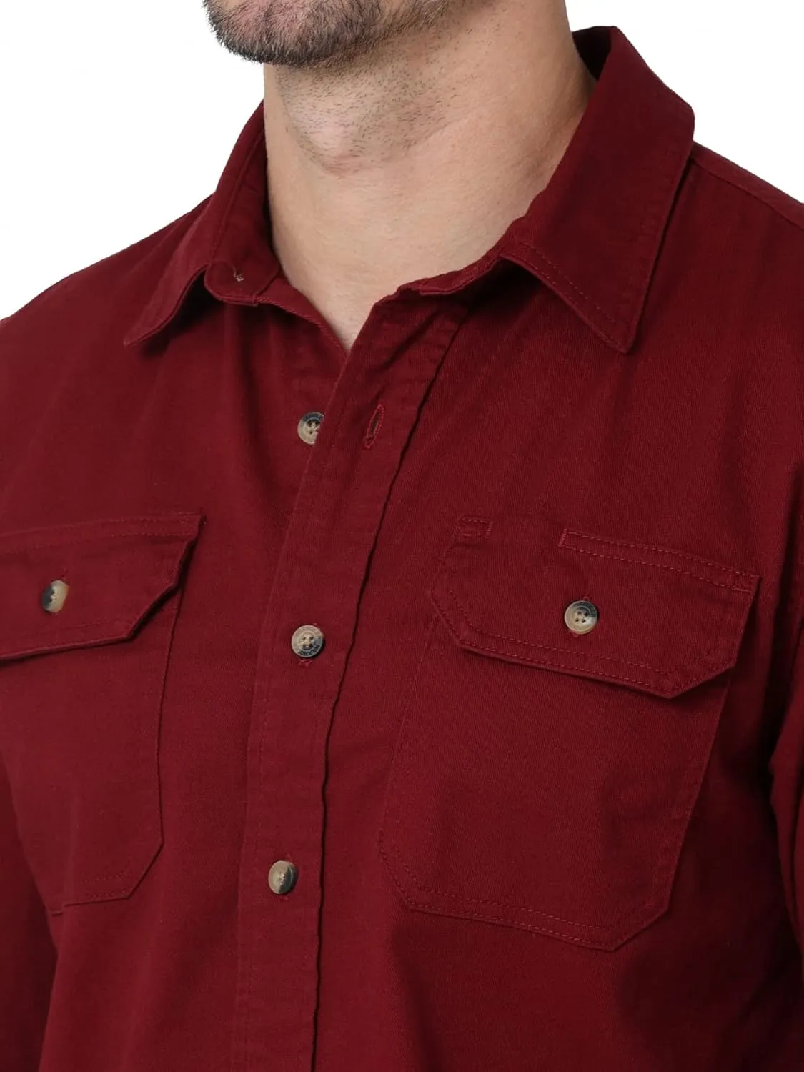 Wrangler Authentics Men's Long Sleeve Classic Woven Shirt